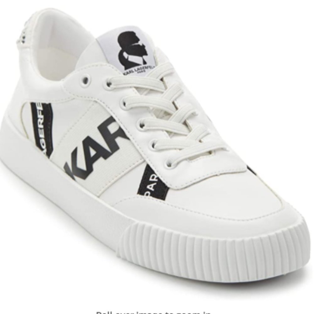 Karl Lagerfeld White Sneakers with Black Logo